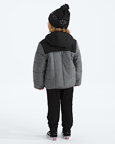Kids Boys Reversible Shasta FullZip Hooded Jacket TNF Smoked Pearl BACK