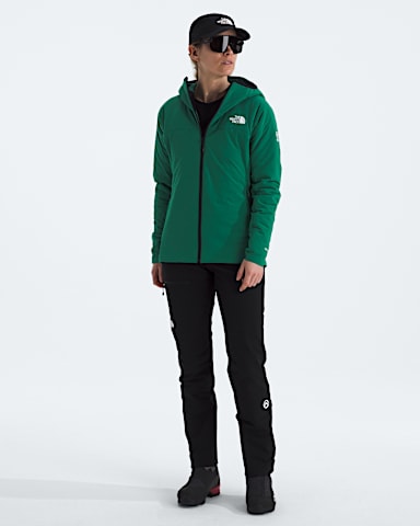Womens Summit Series Casaval Hybrid Hoodie TNF Evergreen HERO2