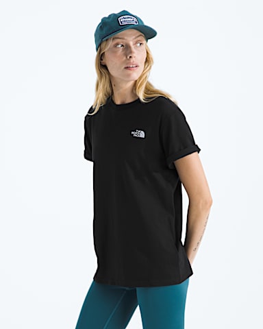Womens Evolution Simple Dome Relaxed ShortSleeve Tee TNF TNF Black HERO
