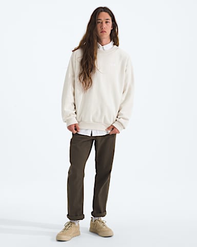 Chandail ras du cou surdimensionn Evolution Simple Dome pour hommes TNF Dune Blanche HERO2