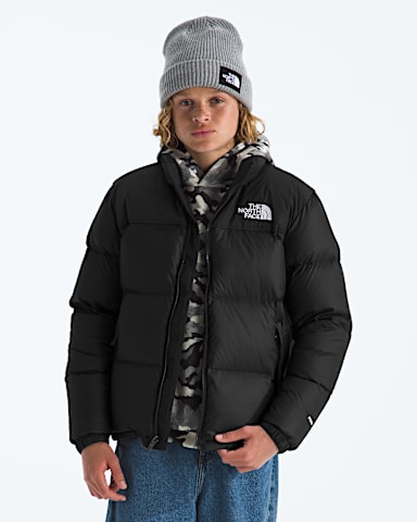 Teen 1996 Retro Nuptse Jacket TNF TNF Black  Recycled Down HERO3