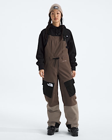Womens Dragline Bibs TNF TNF BlackSmokey Brown Main