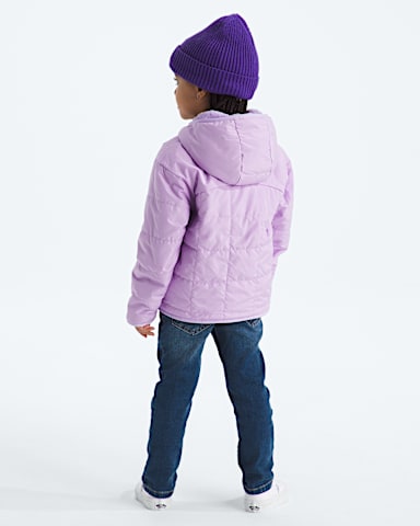 Kids Girls Reversible Shasta FullZip Hooded Jacket TNF Lite Lilac BACK
