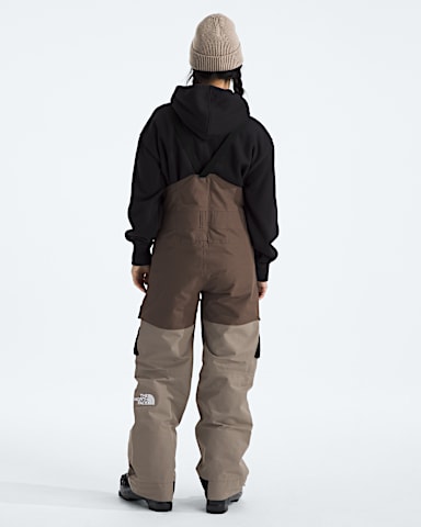 Womens Dragline Bibs TNF TNF BlackSmokey Brown BACK