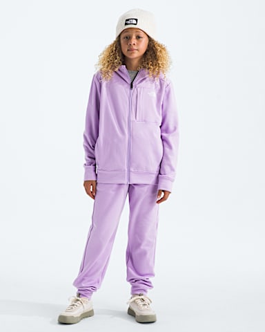 Boys Girls TNF Performance Fleece FullZip Hooded Jacket TNF Lite Lilac HERO2