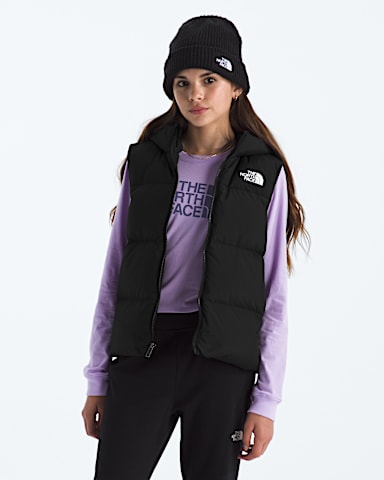 Boys Girls North Down Hooded Vest TNF TNF Black HERO3