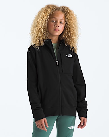Boys  Girls TNF Performance Fleece FullZip Hooded Jacket TNF TNF Black HERO3