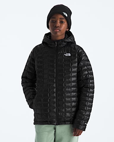 Boys Girls THERMOBALL Hooded Jacket TNF TNF Black HERO2