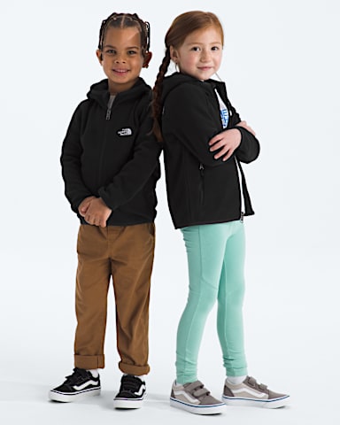 Chandail capuchon Glacier fermeture glissire pleine longueur pour enfants TNF Noir TNF HERO