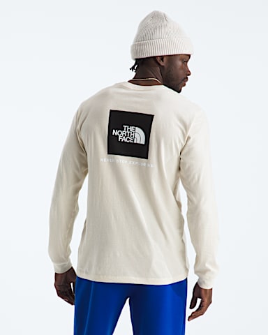 Mens Evolution Box NSE Regular LongSleeve Tee TNF White Dune Main