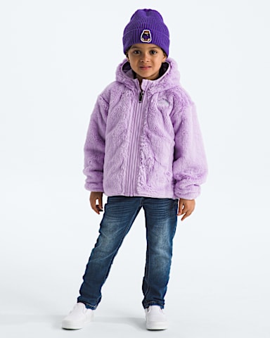 Kids Girls Reversible Shasta FullZip Hooded Jacket TNF Lite Lilac HEROREV