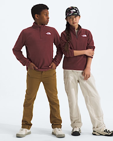 Boys Girls Glacier Zip Pullover TNF Sumac Main