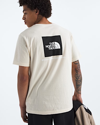Mens Evolution Box NSE Regular ShortSleeve Tee TNF White Dune HERO2
