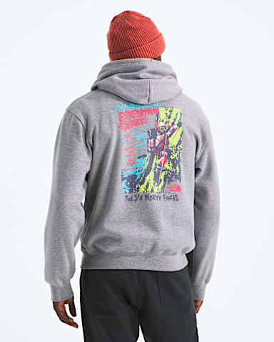 Mens TNF Essential Expedition Series HoodieGraphic TNF TNF Pale Grey Heather BACK