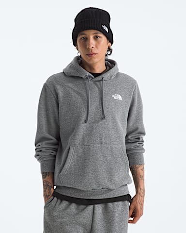 Mens Evolution Box NSE Regular Hoodie TNF TNF Mid Grey Heather BACK