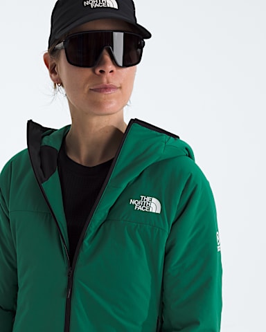 Womens Summit Series Casaval Hybrid Hoodie TNF Evergreen HERO3