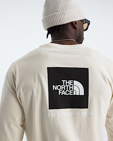 Mens Evolution Box NSE Regular LongSleeve Tee TNF White Dune HERO2
