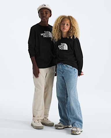 Boys  Girls Evolution Half Dome LongSleeve Tee TNF TNF Black Main
