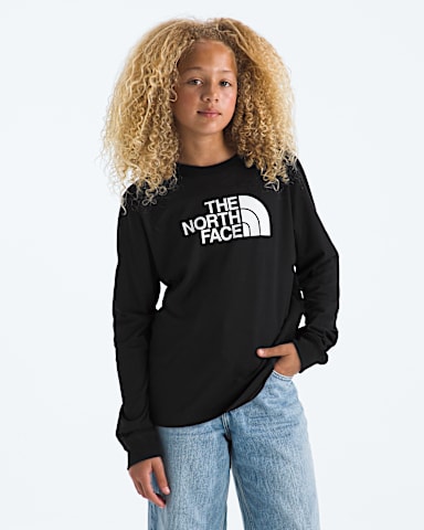 Boys  Girls Evolution Half Dome LongSleeve Tee TNF TNF Black HERO2