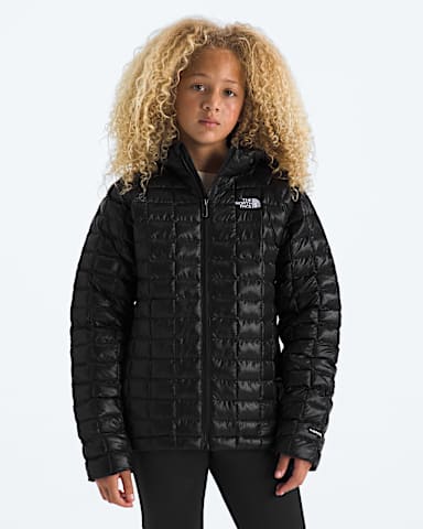 Boys Girls THERMOBALL Hooded Jacket TNF TNF Black HERO3