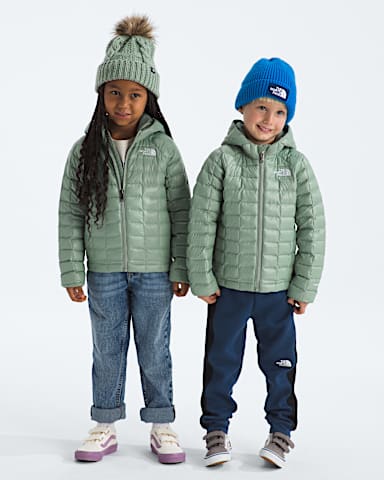 Kids THERMOBALL Hooded Jacket TNF Slate Moss Main