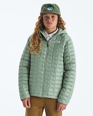 Boys Girls THERMOBALL Hooded Jacket TNF Slate Moss HERO2