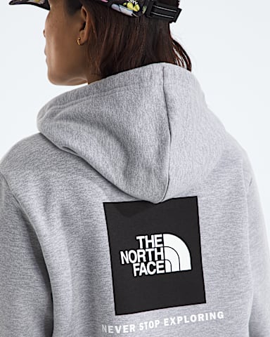 Womens Evolution Box NSE Regular Hoodie TNF TNF Pale Grey Heather HERO2