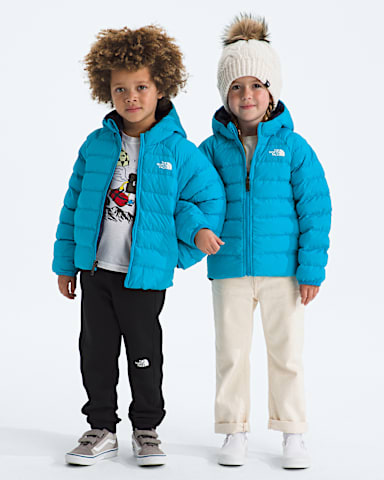 Kids Reversible Perrito Hooded Jacket TNF Meridian Blue Main