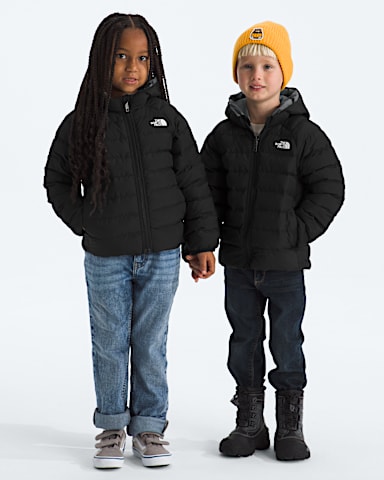 Kids Reversible Perrito Hooded Jacket TNF TNF BlackSmoked Pearl Main