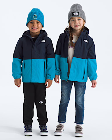 Kids Warm Antora Rain Jacket TNF Summit NavyMeridian Blue Main