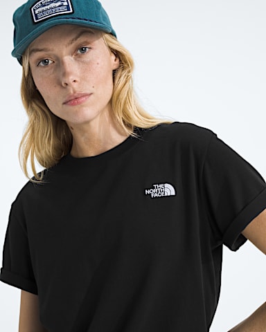 Womens Evolution Simple Dome Relaxed ShortSleeve Tee TNF TNF Black HERO2