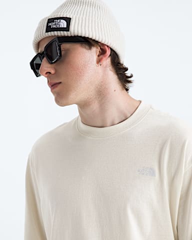 Mens TNF Essential Simple Dome Oversize ShortSleeve Tee TNF White Dune HERO2