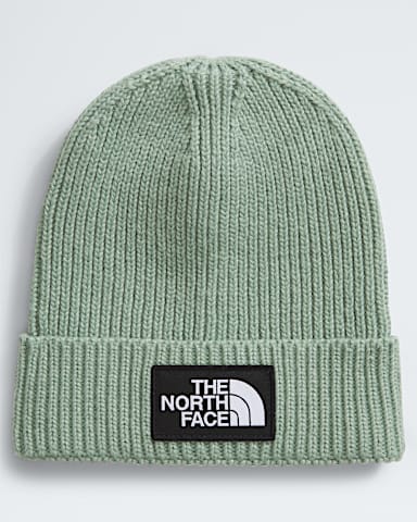 Kids TNF Logo Box Cuffed Beanie TNF Slate Moss HERO