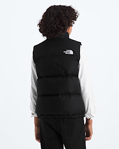 Boys Girls 1996 Retro Nuptse Vest TNF TNF BlackTNF BlackRecycled down BACK