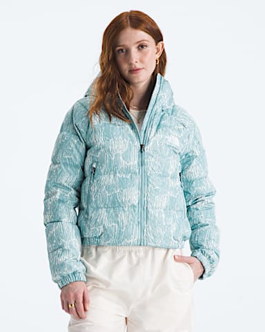 Womens Hydrenalite Down HoodiePrint TNF Blue Eclipse Regenerative Ink Print Main