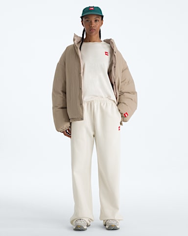 Womens TNF Red Box Sweatpants TNF White Dune HERO2