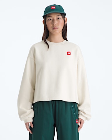 Womens TNF Red Box Crew TNF White Dune Main