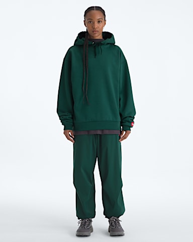 Mens TNF Red Box Hoodie TNF Hunter Green HERO3