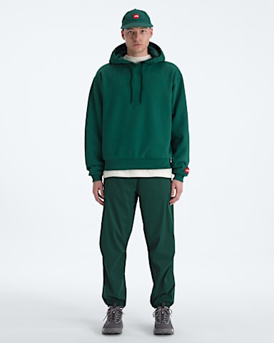 Mens TNF Red Box Hoodie TNF Hunter Green HERO2