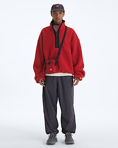 Mens TNF Red Box Zip Fleece TNF Cardinal Red HERO3