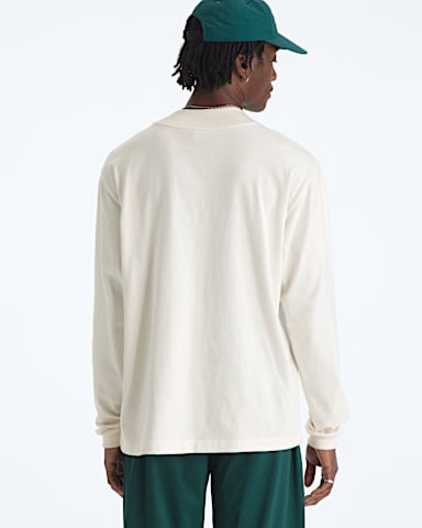 Mens TNF Red Box LongSleeve Tee TNF White Dune BACK