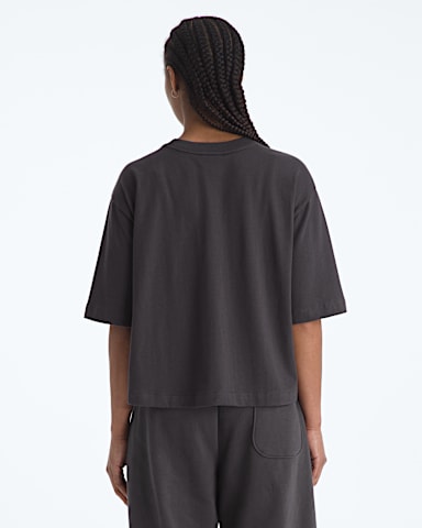 Womens TNF Red Box ShortSleeve Boxy Tee TNF Obsidian BACK