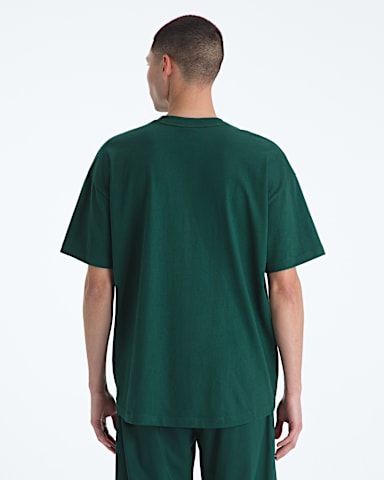 Mens TNF Red Box ShortSleeve Tee TNF Hunter Green BACK