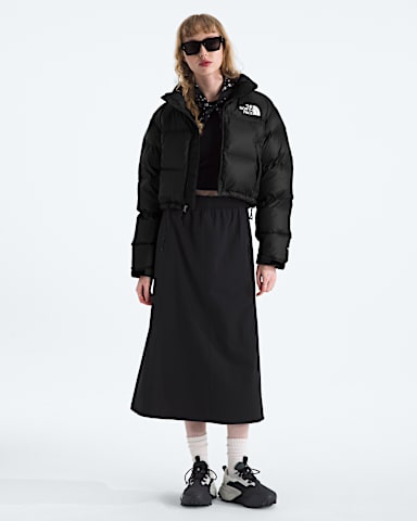Womens Nuptse Short Jacket TNF TNF BlackTNF BlackRecycled down HERO2