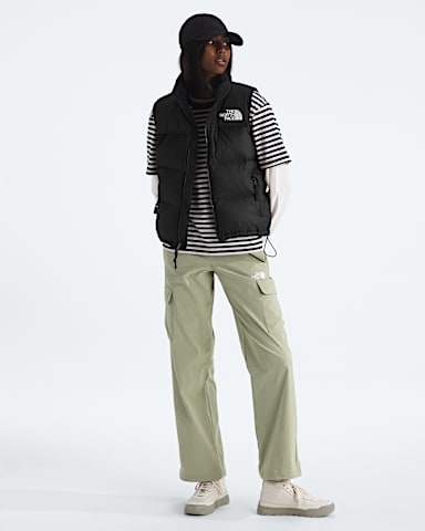 Womens 1996 Retro Nuptse Vest TNF TNF BlackRecycled Down HERO2