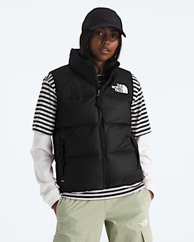 Womens 1996 Retro Nuptse Vest TNF TNF BlackRecycled Down Main