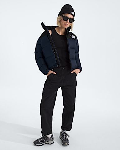 Womens 1996 Retro Nuptse Jacket TNF Summit NavyTNF Black HERO2