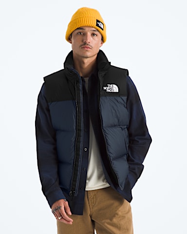 Mens 1996 Retro Nuptse Vest TNF Summit NavyTNF BlackRecycled Down Main