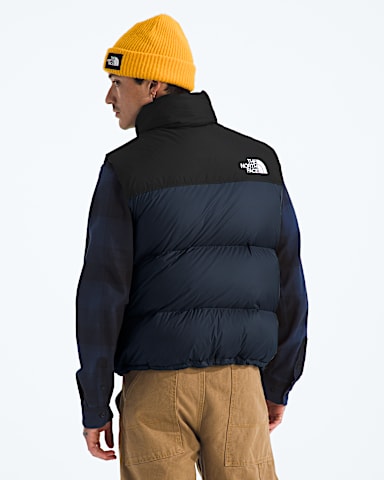 Mens 1996 Retro Nuptse Vest TNF Summit NavyTNF BlackRecycled Down BACK