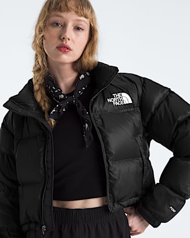 Womens Nuptse Short Jacket TNF TNF BlackTNF BlackRecycled down HERO3
